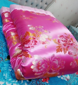 全新杭州七彩软缎纯手工制作棉花棉被 2.00*2.30尺寸