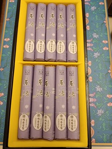 日本鸠居堂御香线香墨笔香，高档漆盒包装，内有10捆，每捆30