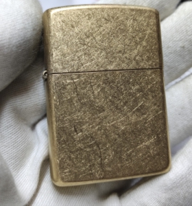 全新正品#全新正品zippo纯铜 金花砂盔甲 28496