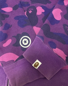 000人付款淘宝正品bape 灰紫拼接鲨鱼 xl 全新带吊 灰底经典紫鲨 低