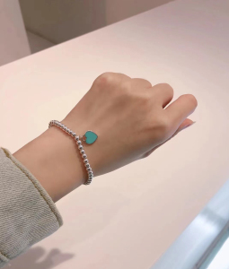 tiffany&co蒂芙尼蓝心手链 925纯银