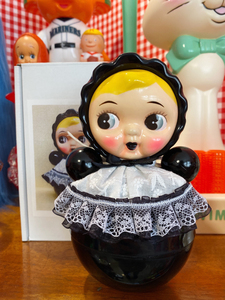 日本赛璐璐不倒翁娃娃 日本昭和复古人偶娃娃玩具摆件【预定】