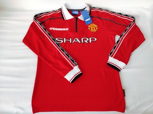 全新,1999年曼联三冠王赛季复古球衣,99年欧冠决赛曼联队