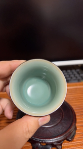 龙泉青瓷黄汉弟老师盖碗配套品茗杯,满容量50ml !仅此一只