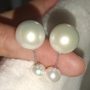 超大小珍珠耳钉