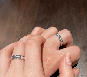 apm摩斯密码情侣戒指男女生925银时尚简约情侣款对戒礼物