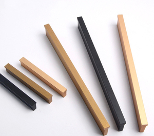 现代简约t型32高铝合金拉手衣柜橱柜抽屉古铜拉丝门把手黑色通