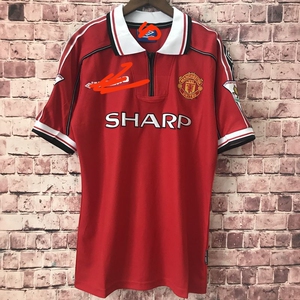 9899曼联复古球衣贝克汉姆短袖长袖球衣