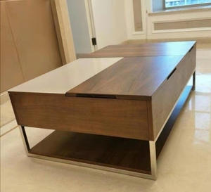 欧派多功能茶几,尺寸是1200*750*400,板材是胡桃木