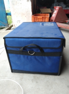 京东冷链物流配送保温箱,成色几乎全新,里面含4块冷冻板.冷藏