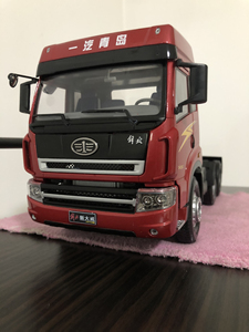 1/24一汽青岛解放大威卡车模型,一汽原厂解放模型做工精致漆