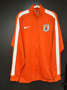 山东泰山N98外套  鲁能泰山经典外套，橙色白条经典款，光板