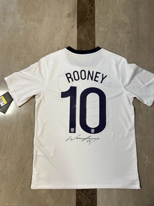 英格兰国家队韦恩鲁尼 亲签签名球衣 鲁尼英格兰曼联当之无愧的