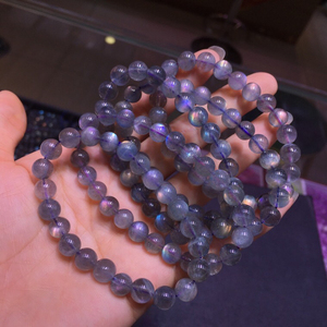 000人付款淘宝紫拉长石手串三圈