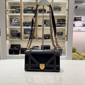 dior迪奥 rama盾牌铆钉链条包 小号 尺寸21*13