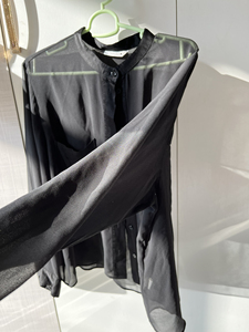 zara 新款 女装 黑色薄纱衬衫 百搭时尚专柜正品保证