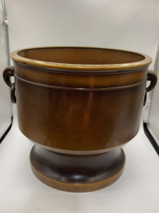 日本金屋五郎三郎作双耳铜火钵原箱付