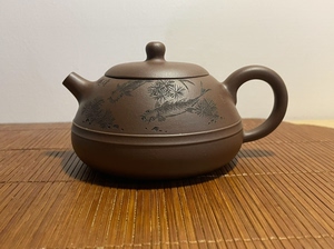 周君法 原矿老紫泥 束腰西施紫砂壶