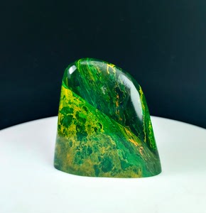 油画视感 广东绿 随形章料 素章石料 印章石料 印石章料