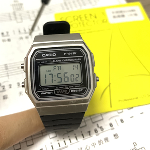 卡西欧手表casio f-91w-1 防水带日历闹钟秒表复古
