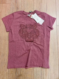 全新kenzo虎头刺绣t恤,麻红色短袖,纯棉面料柔软舒适,虎_阿里巴巴找货