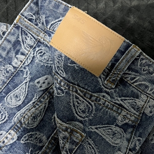 1807腰果花牛仔裤