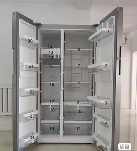 冰箱配件：西门子610升对开门冰箱原装配件出售。