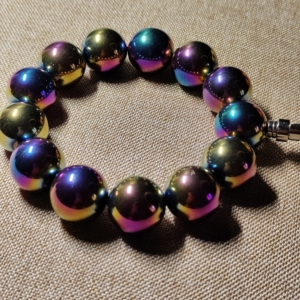 【稀有五彩石铁陨石】手串