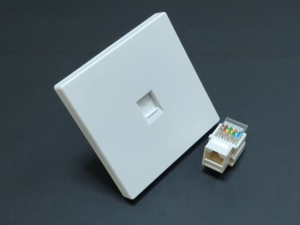 网络面板千兆模块面板白色银灰色金色单口双口面板表面一体化