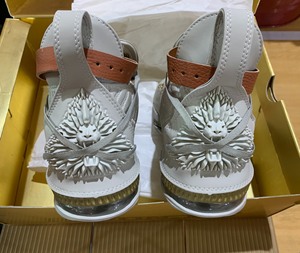 詹姆斯16 hfr 浮雕 狮子头九成新 仅穿过三四次,鞋带扣