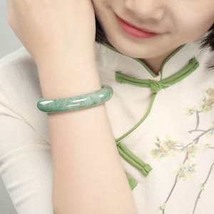 香港金六福珠宝玉手镯口径58mm 商场专柜柜台购买正品礼盒包