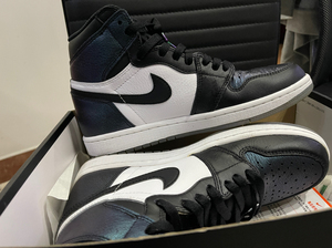 全新aj1全明星变色龙黑松绿脚趾绿苍蝇男鞋40码 9孔鞋.