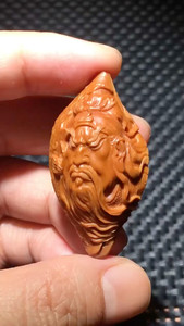 核雕名家天鹰师傅经典单核,御龙关公 威风凛凛!威武霸气!尺寸