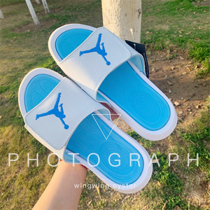 aj拖鞋飞人乔6运动篮球拖鞋情侣魔术贴潮牌居家男女拖鞋男士凉