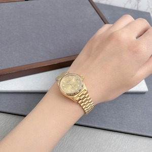 8新]劳力士日志型18k黄金钻石刻度自动机械女表69178