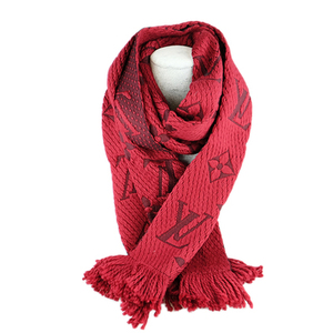 lv围巾羊绒红色