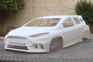 福特福克斯两厢km拉力1/10车壳1/10比例3d打印车壳