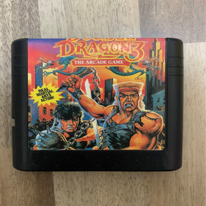 sega世嘉md游戏卡双截龙3代黑卡