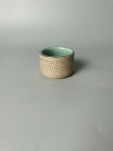 龙泉青瓷现代产品丽水工艺美术大师黄汉弟手工杯,完整,主人杯