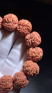 六瓣原生态麒麟纹尼泊尔大金刚菩提手串,尺寸2177mm,粉红皮