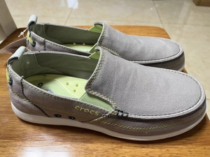 正品crocs沃尔卢男鞋帆布鞋卡骆驰低帮休闲鞋风尚一脚蹬运动