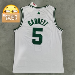 包邮#加内特5号凯尔特人07-08冠军白色球衣 nba刺绣