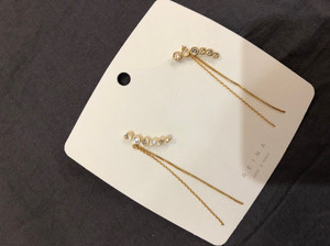 韩国apm买的施华洛世奇水钻耳环 实物超美