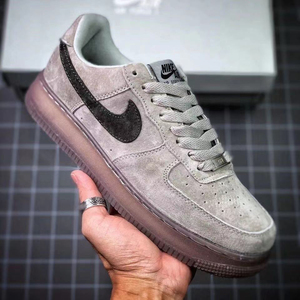 空军一号 af1 灰色 卫冕冠军 麂皮男女鞋 高低帮板鞋休闲