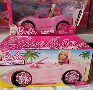 芭比娃娃遥控车 女孩玩具车 女孩生日礼物 粉色车 美泰芭比b