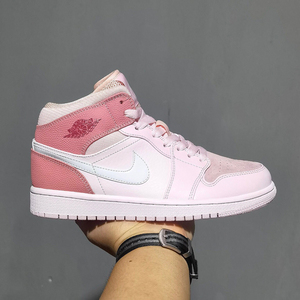 正品耐克air jordan 1 aj1 乔丹1 樱花粉 黑