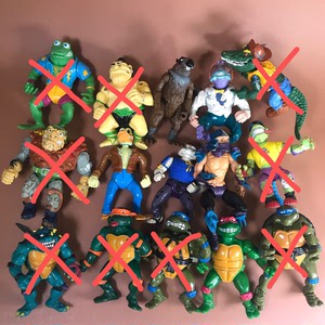 彩星 忍者神龟 1988～1991 老玩具品相如图,均正版