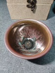 建盏,刘学明紫金油滴,主人杯,全新包邮,8.8口,产自福建建