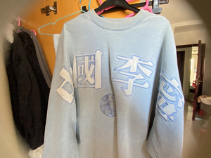 中国李宁卫衣雾霾蓝