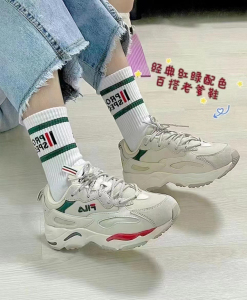 韩国直邮正品fila泫雅同款红绿经典老爹鞋增高4.5cm显腿